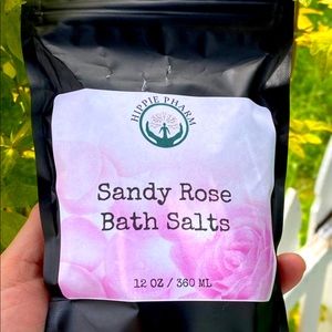 Sandy Rose Bath Salts 12 oz, Relaxation Aromatherapy, Stocking Stuffer